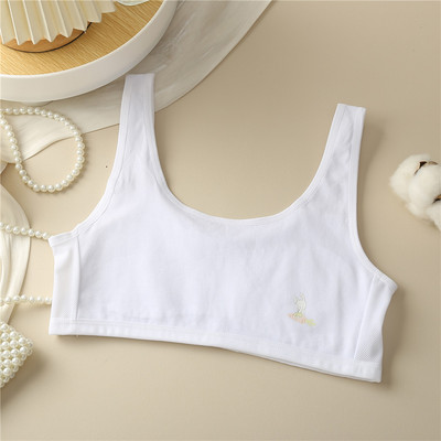 Lenjerie intimă drăguță, respirabilă, vestă pentru adolescenți, școală de bumbac, sutien de antrenament pentru prima fată pentru începător