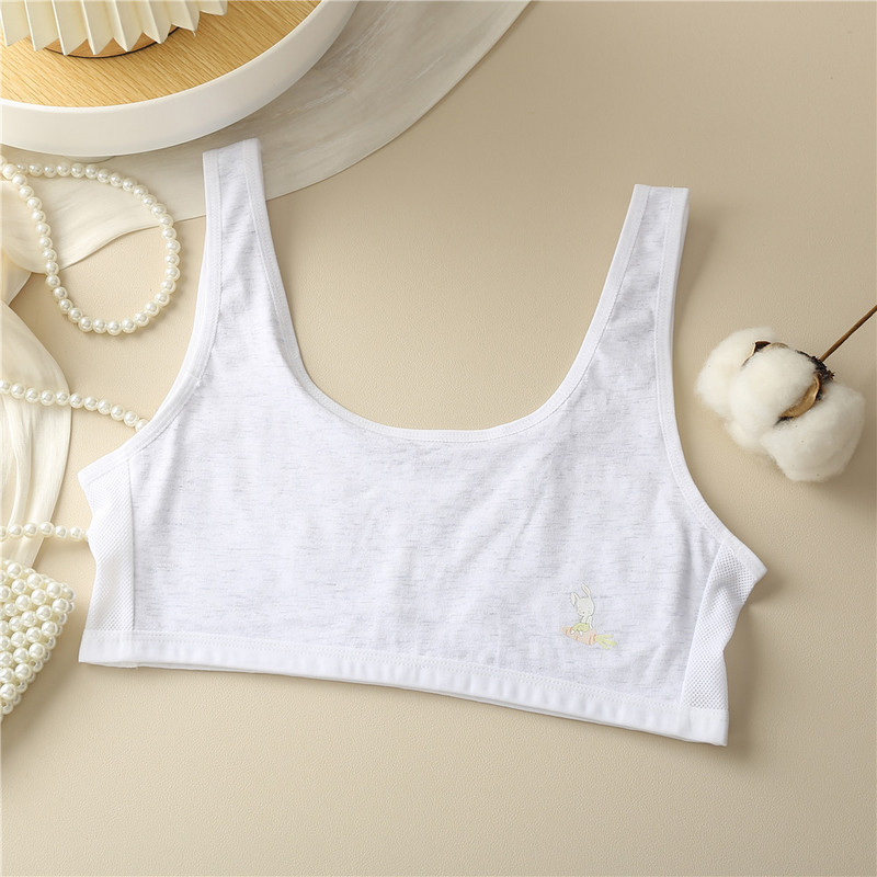 Lenjerie intimă drăguță, respirabilă, vestă pentru adolescenți, școală de bumbac, sutien de antrenament pentru prima fată pentru începător