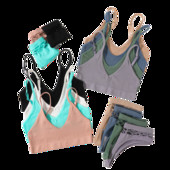 Γυναικείο Σετ σουτιέν χωρίς ραφές Σέξι σετ εσωρούχων Ασύρματο σουτιέν Κούφιο σέξι στρινγκ με χαμηλή μέση Γυναικεία σετ εσωρούχων Crop Tops