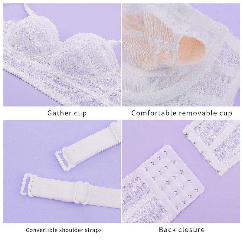 Olkaimeta rinnahoidjad Naistele Tube Top BH Pulmakleit Suvine Õmblusteta Must Bralette Suures suuruses Nähtamatu rinnahoidja Tüdruk