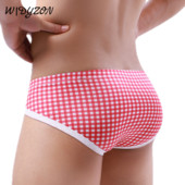 WIDYZON Lenjerie sexy pentru bărbați Slip pentru bărbați Jockstrap Chiloți în carouri cu uscare rapidă Lenjerie intima Slip bikini pentru bărbați Lenjerie masculină Cueca