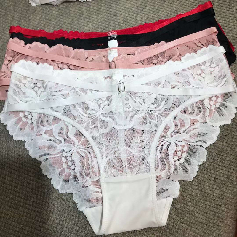 Set sutien și chiloți sexy ultrasubțire transparent din dantelă franțuzească Lenjerie intimă cu bandaj Sârmă Lenjerie fără căptușeală pentru femei