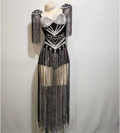 Särav 4 värvi kristallid Epaulet trikoo Seksikas tantsuline sädelev tutiriietus Tähistage Bodysuit, kostüüm, kostüüm, laulja tantsuriietus