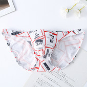 Aluspüksid Meeste Madala vöökohaga aluspüksid Seksikad puuvillased mugavused loomad trükitud venivad hingavad aluspüksid meeste kumer kott aluspüksid