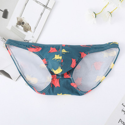 Aluspüksid Meeste Madala vöökohaga aluspüksid Seksikad puuvillased mugavused loomad trükitud venivad hingavad aluspüksid meeste kumer kott aluspüksid