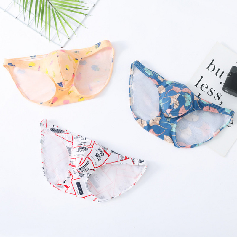 Aluspüksid Meeste Madala vöökohaga aluspüksid Seksikad puuvillased mugavused loomad trükitud venivad hingavad aluspüksid meeste kumer kott aluspüksid