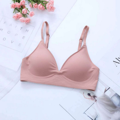 Σουτιέν χωρίς ραφές Sexy Deep V Γυναικεία ασύρματα εσώρουχα ύπνου Αφαιρούμενη με επένδυση Bralette One Piece Push Up Brassiere No Wire εσώρουχα