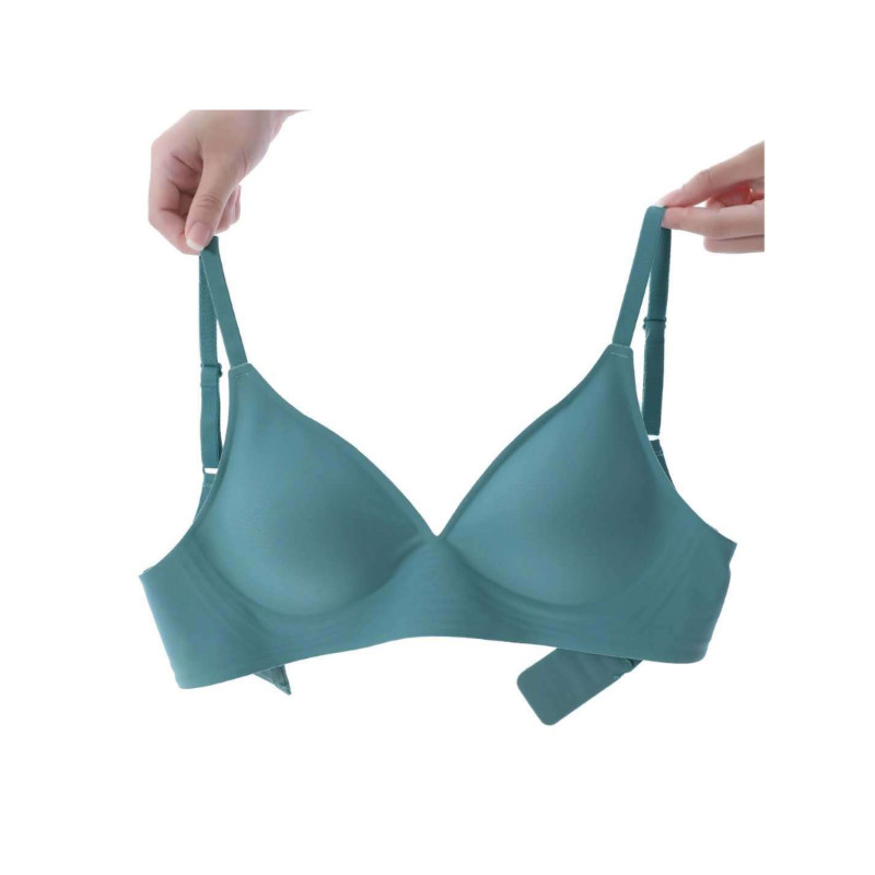 Σουτιέν χωρίς ραφές Sexy Deep V Γυναικεία ασύρματα εσώρουχα ύπνου Αφαιρούμενη με επένδυση Bralette One Piece Push Up Brassiere No Wire εσώρουχα