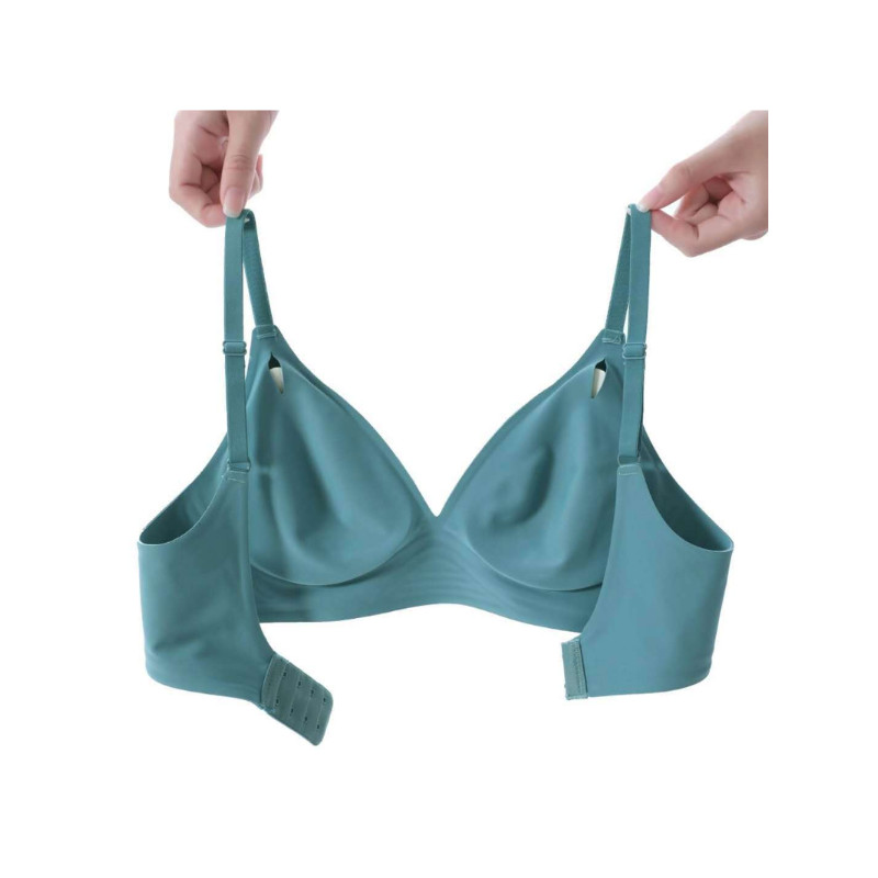 Σουτιέν χωρίς ραφές Sexy Deep V Γυναικεία ασύρματα εσώρουχα ύπνου Αφαιρούμενη με επένδυση Bralette One Piece Push Up Brassiere No Wire εσώρουχα