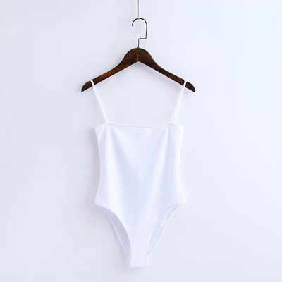 Seksi duboko izrezani bodi bez leđa Ženski jednobojni kombinezon na naramenice Uski pripijeni kombinezon Uski kombinezon Potkošulja