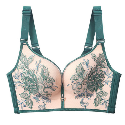 Nou rafinat sutien brodat femei Gorge Push Up subțire cupa plină bust lenjerie de corp culoare deschisă X35
