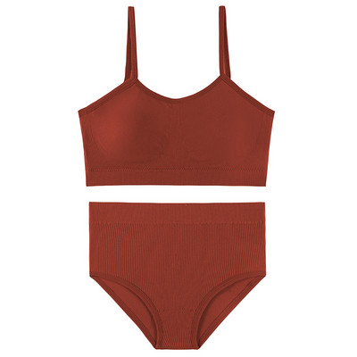 Set de sutien pentru femei fără cusături Sutien Push Up Crop Top Chiloți cu talie înaltă Set de lenjerie sexy Bralette Spate jos Lenjerie de fitness