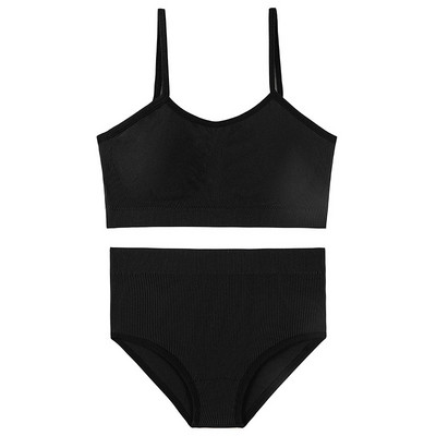 Set de sutien pentru femei fără cusături Sutien Push Up Crop Top Chiloți cu talie înaltă Set de lenjerie sexy Bralette Spate jos Lenjerie de fitness
