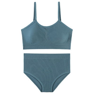 Set de sutien pentru femei fără cusături Sutien Push Up Crop Top Chiloți cu talie înaltă Set de lenjerie sexy Bralette Spate jos Lenjerie de fitness