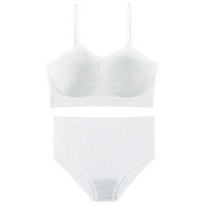 Set de sutien pentru femei fără cusături Sutien Push Up Crop Top Chiloți cu talie înaltă Set de lenjerie sexy Bralette Spate jos Lenjerie de fitness