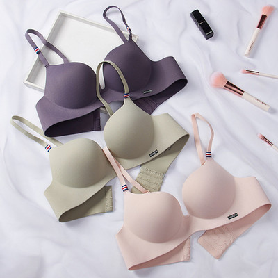 Sexy Push Up bezšuvju sieviešu krūšturis, mīksts, mīksts, bez tērauda gredzena, bezšuvju bezvadu regulēta kokvilnas luksusa intīma apakšveļa