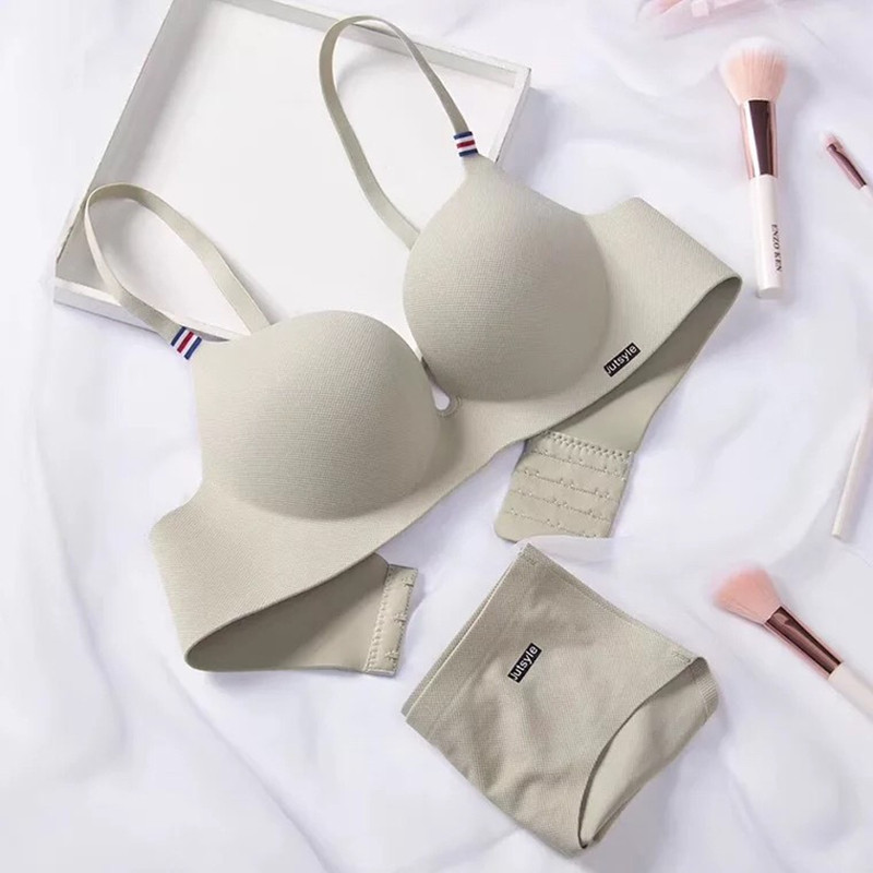 Sexy Push Up fără sudură Femei Sutien Moale, fără inel de oțel, fără sudură, fără fir, ajustat, din bumbac, lenjerie intimă de lux