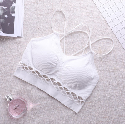 HIVOF κούφιο εσώρουχο τυλιγμένο στήθος κοριτσιού sling στράπλες αθλητικό σουτιέν που αναπνέει χωρίς ραφή εσώρουχο Διχτυωτό σουτιέν