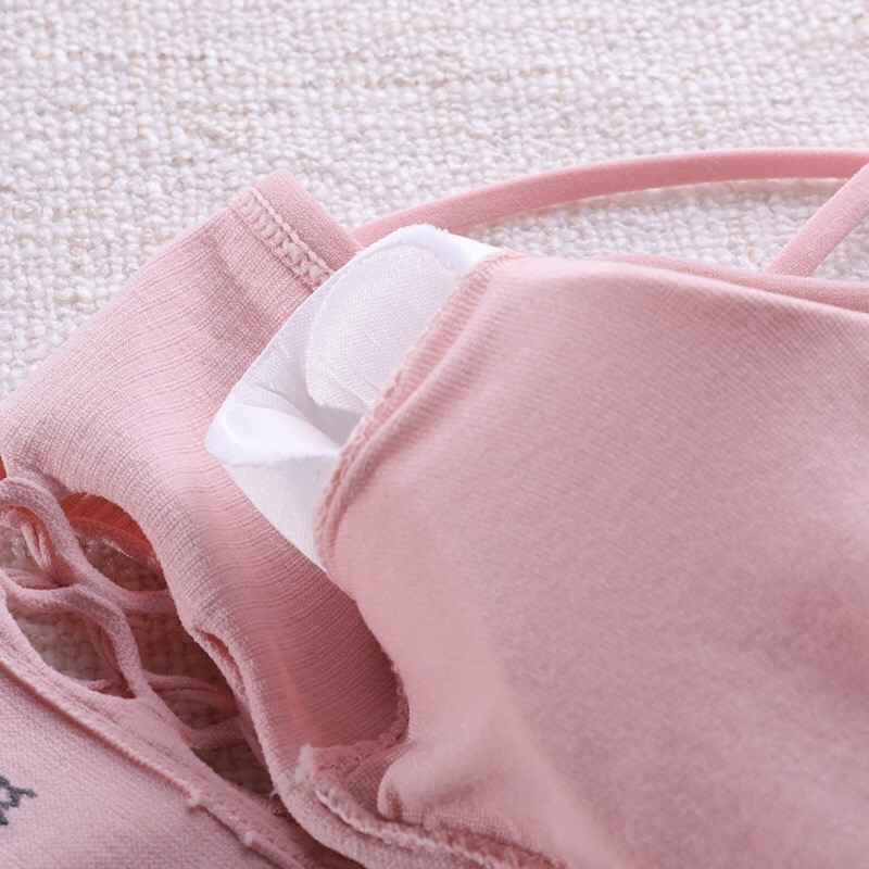 HIVOF κούφιο εσώρουχο τυλιγμένο στήθος κοριτσιού sling στράπλες αθλητικό σουτιέν που αναπνέει χωρίς ραφή εσώρουχο Διχτυωτό σουτιέν