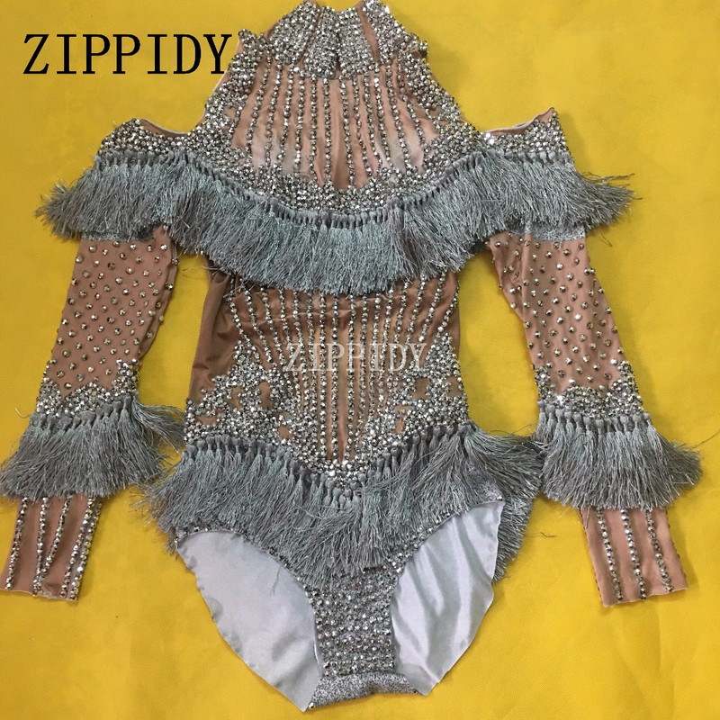 Moda Cristale strălucitoare Ciciuc Sărbătorește Strasuri Zi de naștere Argintiu Poartă scenă Diamante Tricou Sexy Club de noapte