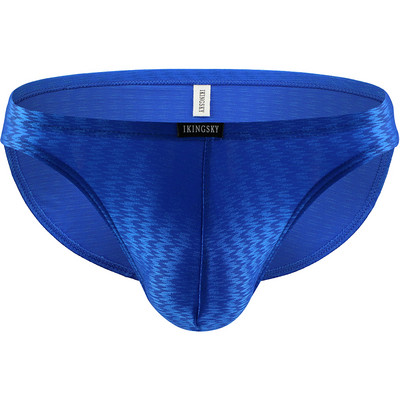 iKingsky Slip strălucitor pentru bărbați, sexy, cu husă mare, lenjerie de corp, înalt elastic Bluge, sub chiloți pentru bărbați