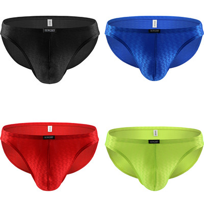 iKingsky Slip strălucitor pentru bărbați, sexy, cu husă mare, lenjerie de corp, înalt elastic Bluge, sub chiloți pentru bărbați