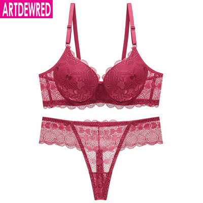 Nou 2020 Set intim pentru sutien și slip pentru femei, la modă sexy din dantelă, lenjerie intimă pentru fete tinere