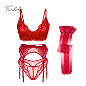 Varsbaby Γυναικεία εσώρουχα Σέξι Σετ σουτιέν Γυναικεία εσώρουχα Cool δαντέλα καλοκαιρινό σουτιέν +εσώρουχα + καλτσοδέτα + κάλτσες