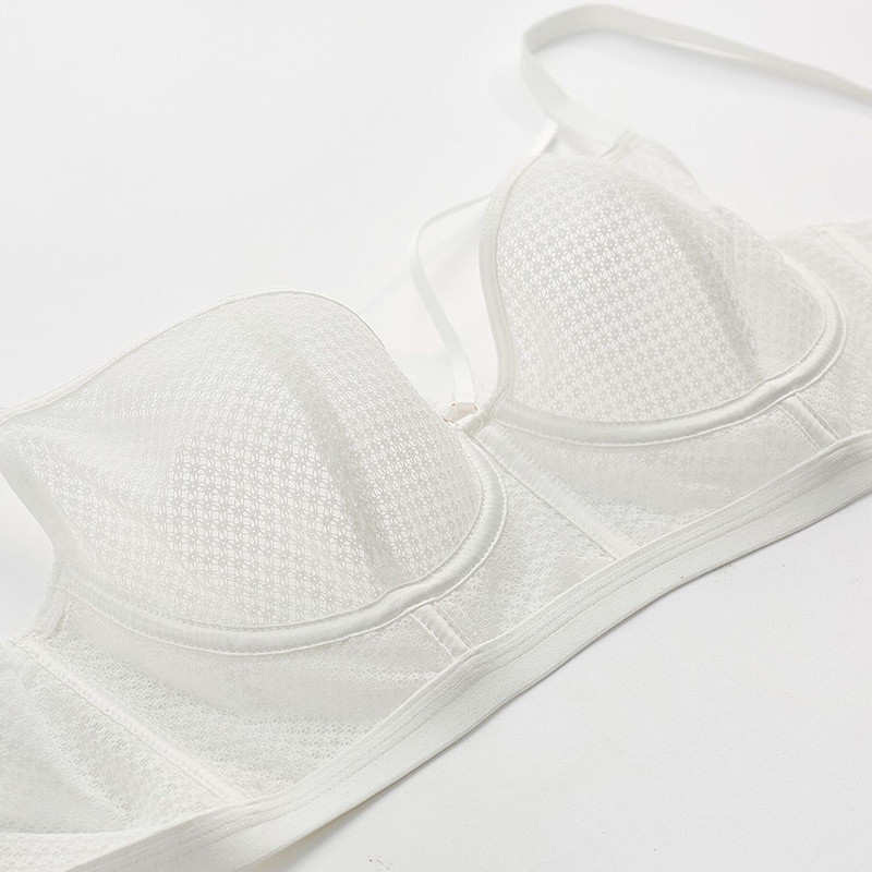 Set de lenjerie transparentă, necăptușită, ultra-subțire, sexy, sutien push-up din dantelă, carouri, lenjerie de corp femeie frumoasă, vara 2022