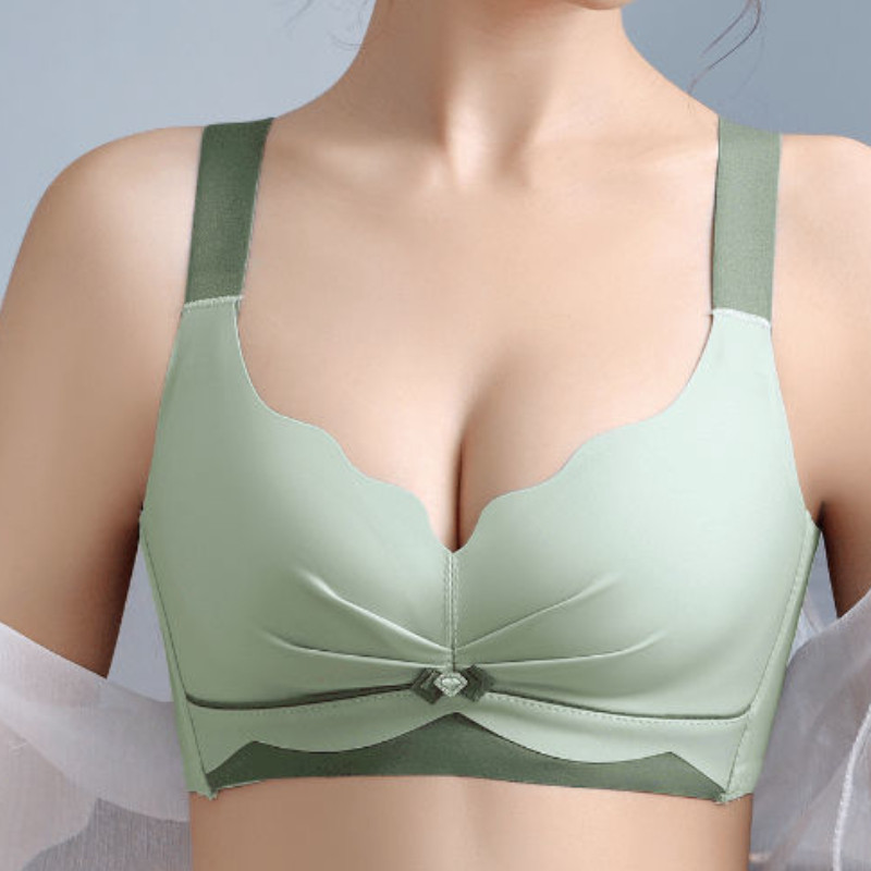 Naised Push up rinnahoidja luksuslik ABC cup juhtmevaba suur bralette mugavus koguma toetust Top aluspesu