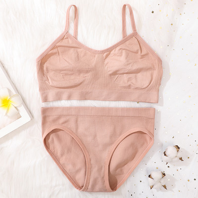 Seksikas õmblusteta rinnahoidja naiste pesukomplekt madala vöökohaga püksid Aluspüksid Juhtmeta rinnahoidja Bralette Topid Naiste aluspesu komplekt Intiimsed
