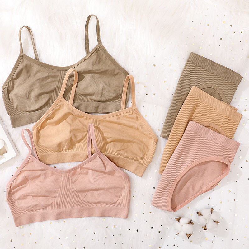 Seksikas õmblusteta rinnahoidja naiste pesukomplekt madala vöökohaga püksid Aluspüksid Juhtmeta rinnahoidja Bralette Topid Naiste aluspesu komplekt Intiimsed