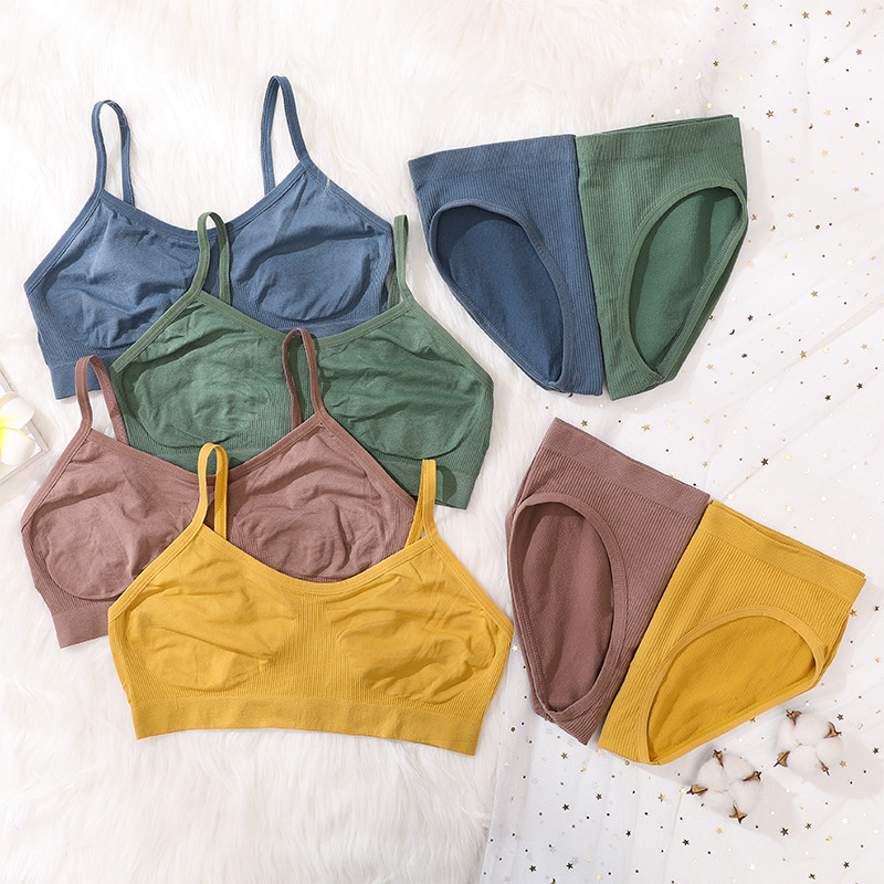 Seksikas õmblusteta rinnahoidja naiste pesukomplekt madala vöökohaga püksid Aluspüksid Juhtmeta rinnahoidja Bralette Topid Naiste aluspesu komplekt Intiimsed