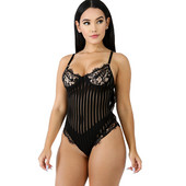 Body sexy pentru fitness, negru, alb, din dantelă, salopete pentru femei, fără mâneci, fără spate, cu scobitură din plasă transparentă, tricou