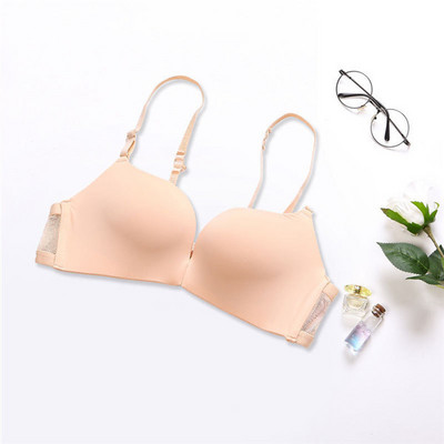 Set sutien sexy cu sârmă fără sârmă nasture frontală cu sâni mici și spate confortabil