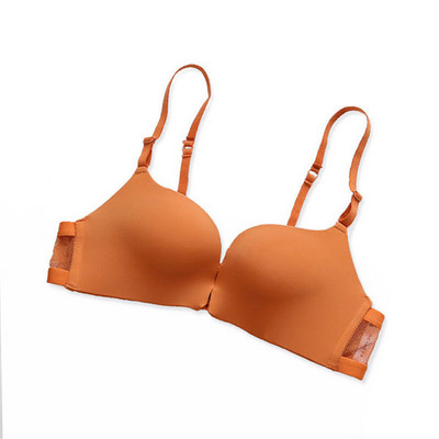 Set sutien sexy cu sârmă fără sârmă nasture frontală cu sâni mici și spate confortabil