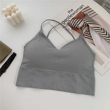 Секси потник Корсет Beauty Back Vest Crop Tee Padded Cross Straps Camisole Feminino top Cami Soutien Gorge