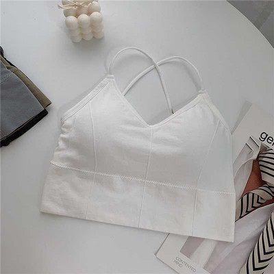 Seksi majica bez rukava Korzet Beauty Back Vest Kratka majica s podstavljenim unakrsnim naramenicama Ženska majica Cami Soutien Gorge