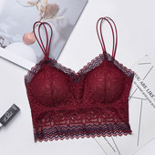 TEXIWAS 2 τμχ 3/4 Cup Lace Push Up σουτιέν Μαύρο λευκό Γυναικεία Intimates Crop Tops Γυναικεία σουτιέν Εσώρουχα Ασύρματη επένδυση Active Bra