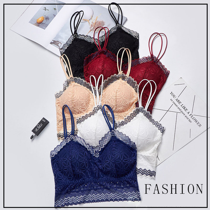 TEXIWAS 2 τμχ 3/4 Cup Lace Push Up σουτιέν Μαύρο λευκό Γυναικεία Intimates Crop Tops Γυναικεία σουτιέν Εσώρουχα Ασύρματη επένδυση Active Bra