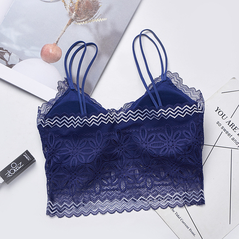 TEXIWAS 2 τμχ 3/4 Cup Lace Push Up σουτιέν Μαύρο λευκό Γυναικεία Intimates Crop Tops Γυναικεία σουτιέν Εσώρουχα Ασύρματη επένδυση Active Bra