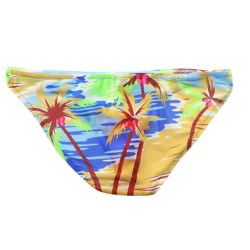 Slip bărbați cu imprimare arbore Chiloți transparenti, respirabili, lenjerie de corp sexy Chiloți elastici fără sudură de înaltă calitate.