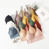 Sutien activ fără sudură pentru femei Lenjerie de corp Gather No Steel Ring Lenjerie Tub Top Înfășurat Piept Frumusețe Spate Bumbac Bralette Subțire