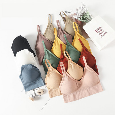 Bezšuvju Active Krūšturis Sieviešu Apakšveļa Gather No Steel Gredzens Apakšveļa Tube Top Ietīts Krūšu kurvis Skaistums Mugura Kokvilna Bralette Plāns