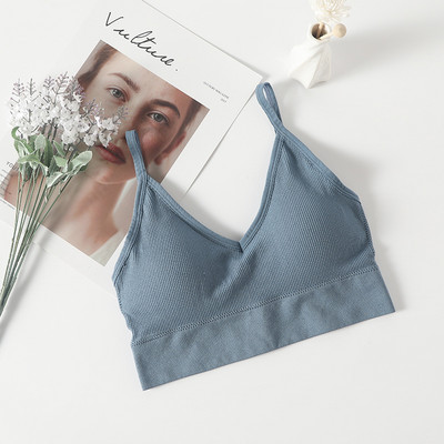 Sutien activ fără sudură pentru femei Lenjerie de corp Gather No Steel Ring Lenjerie Tub Top Înfășurat Piept Frumusețe Spate Bumbac Bralette Subțire