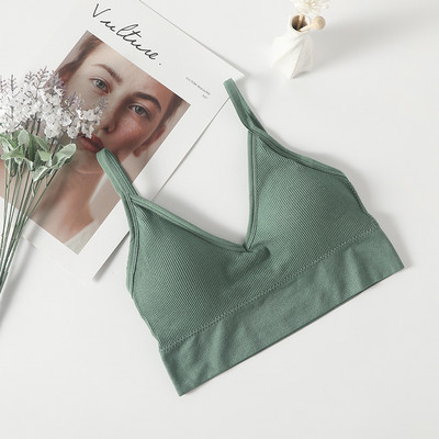 Sutien activ fără sudură pentru femei Lenjerie de corp Gather No Steel Ring Lenjerie Tub Top Înfășurat Piept Frumusețe Spate Bumbac Bralette Subțire