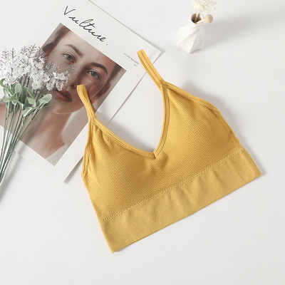 Sutien activ fără sudură pentru femei Lenjerie de corp Gather No Steel Ring Lenjerie Tub Top Înfășurat Piept Frumusețe Spate Bumbac Bralette Subțire