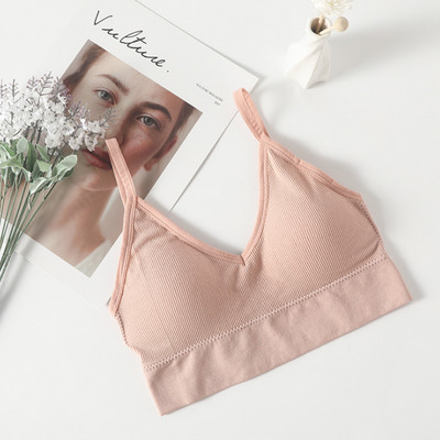 Sutien activ fără sudură pentru femei Lenjerie de corp Gather No Steel Ring Lenjerie Tub Top Înfășurat Piept Frumusețe Spate Bumbac Bralette Subțire