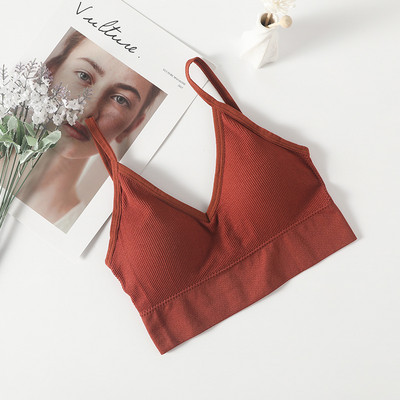 Sutien activ fără sudură pentru femei Lenjerie de corp Gather No Steel Ring Lenjerie Tub Top Înfășurat Piept Frumusețe Spate Bumbac Bralette Subțire