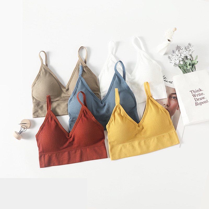 Sutien activ fără sudură pentru femei Lenjerie de corp Gather No Steel Ring Lenjerie Tub Top Înfășurat Piept Frumusețe Spate Bumbac Bralette Subțire